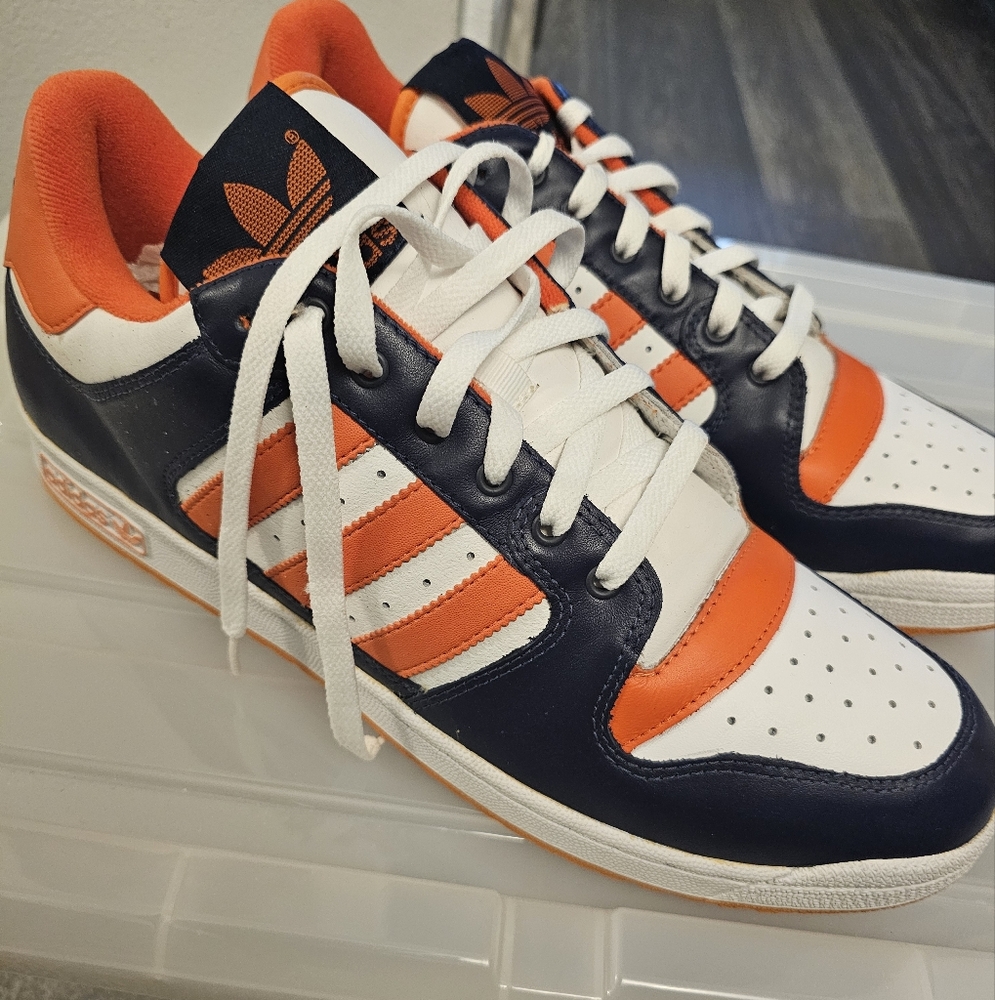 Adidas Navy and Orange Sneakers
